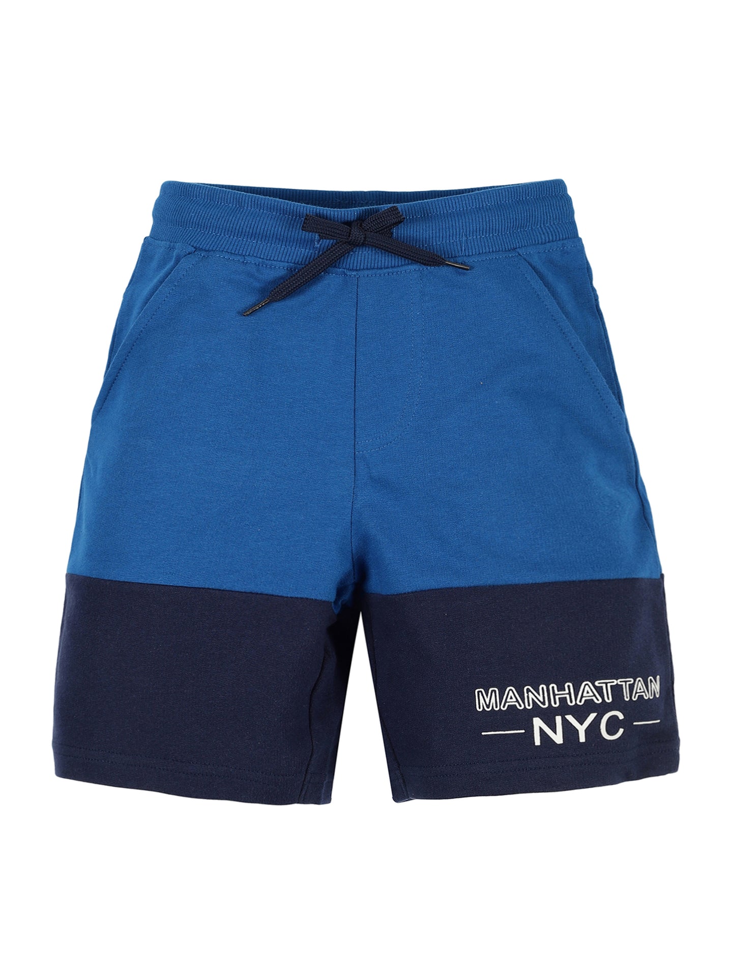 Plum Tree Boys Half Sleeve Rugby Club Print T-shirt & Shorts ( Sets)-OFF WHITE COBALT