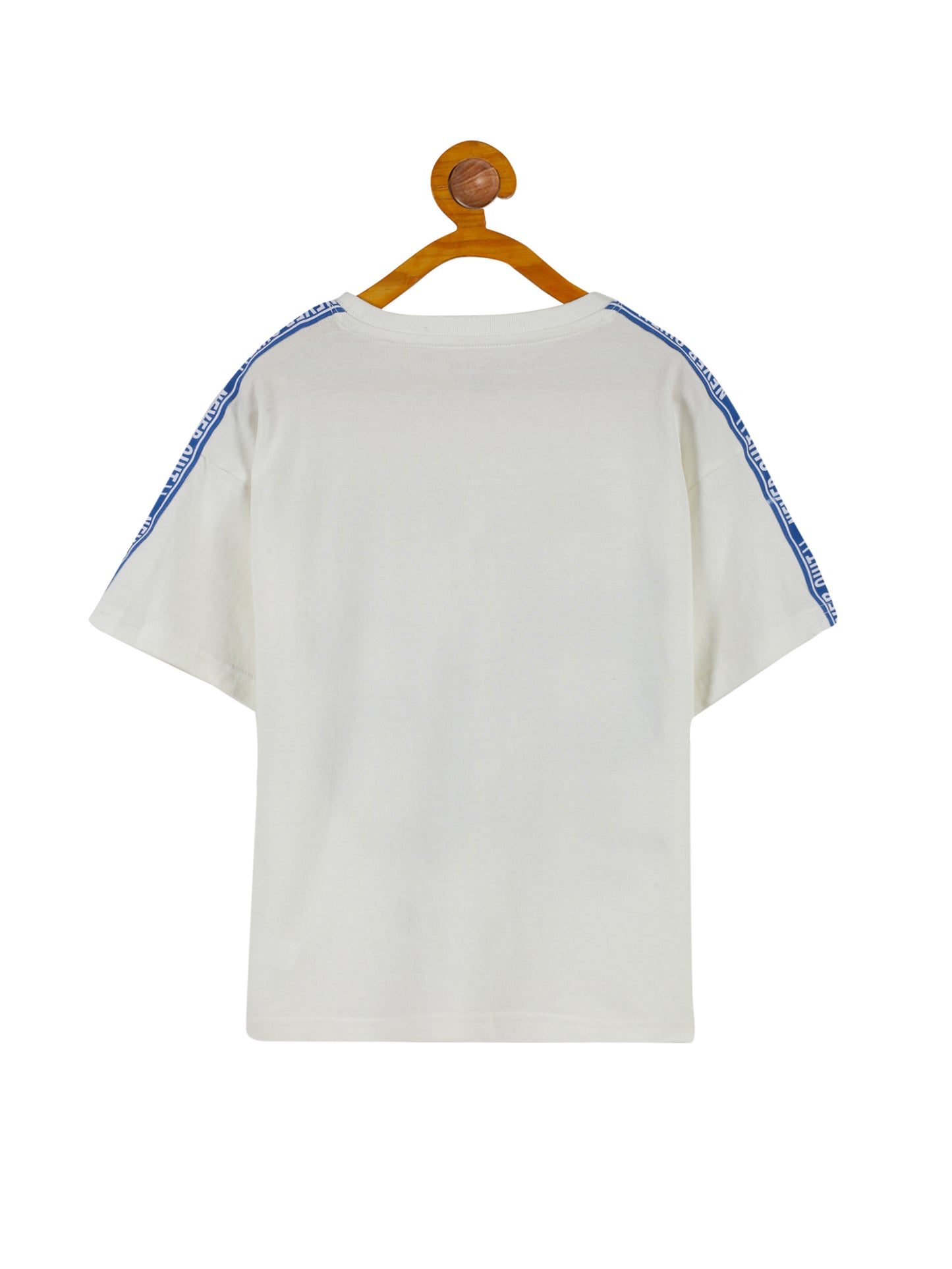 Plum Tree Boys Half Sleeve Rugby Club Print T-shirt & Shorts ( Sets)-OFF WHITE COBALT
