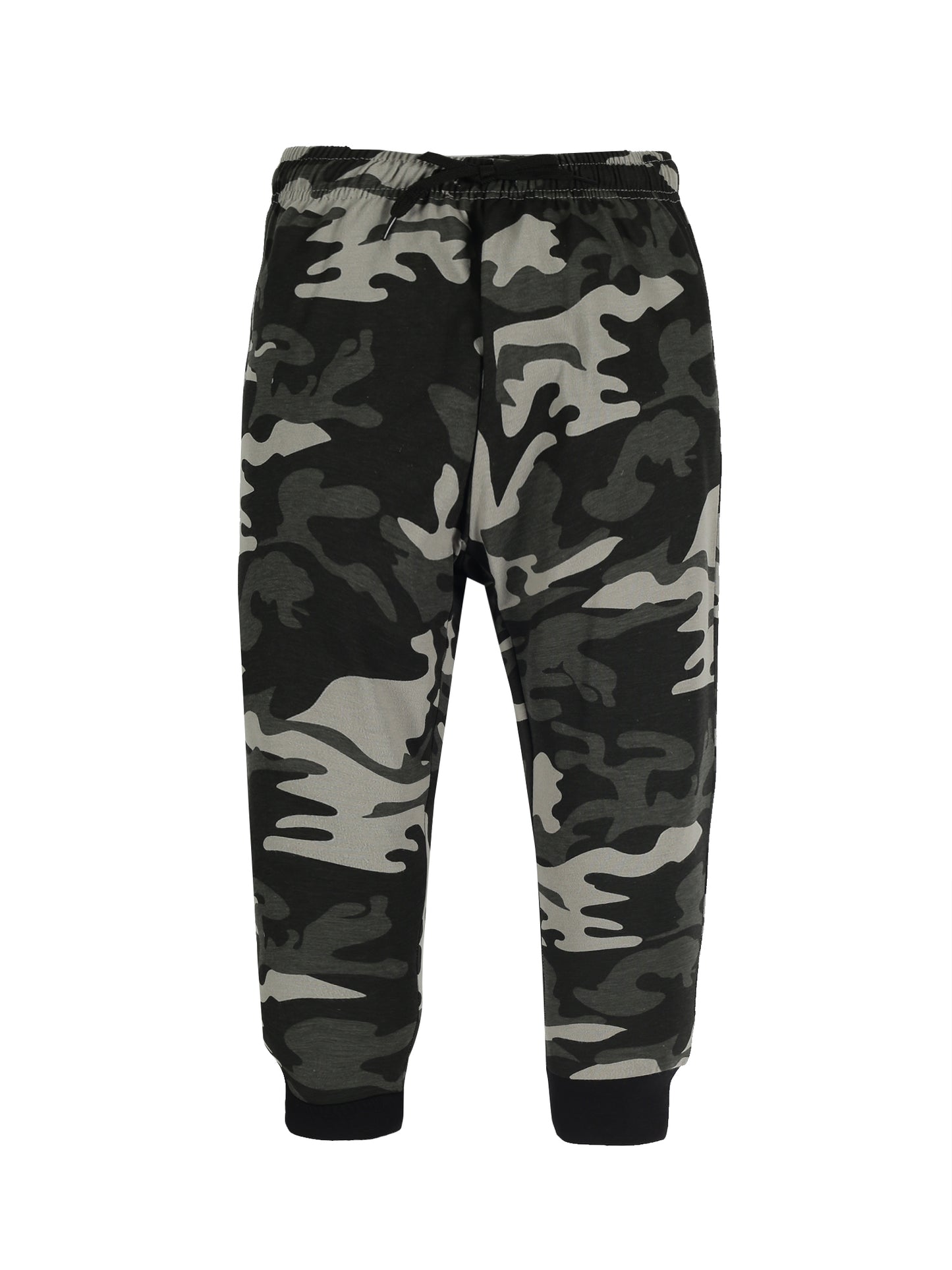 Plum Tree Boys Camoflague Print Joggers ( Pack of 2)-CAMO AOP YELLOW