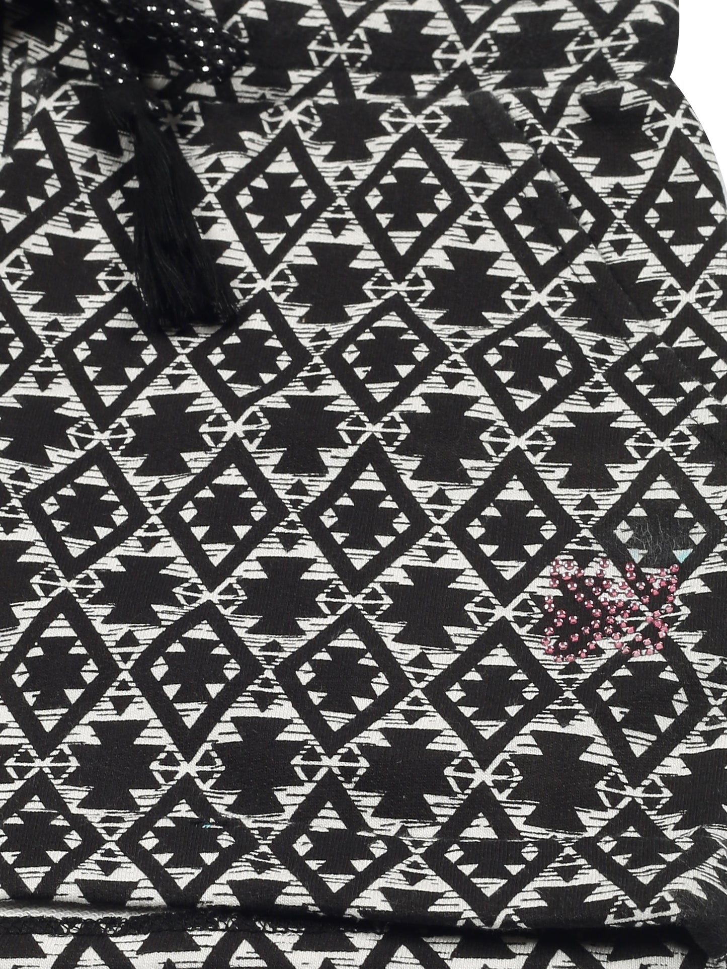 Plum Tree Girls Poncho Butterfly Print T-shirt and Short Set ( Set)-AQUA BLACK