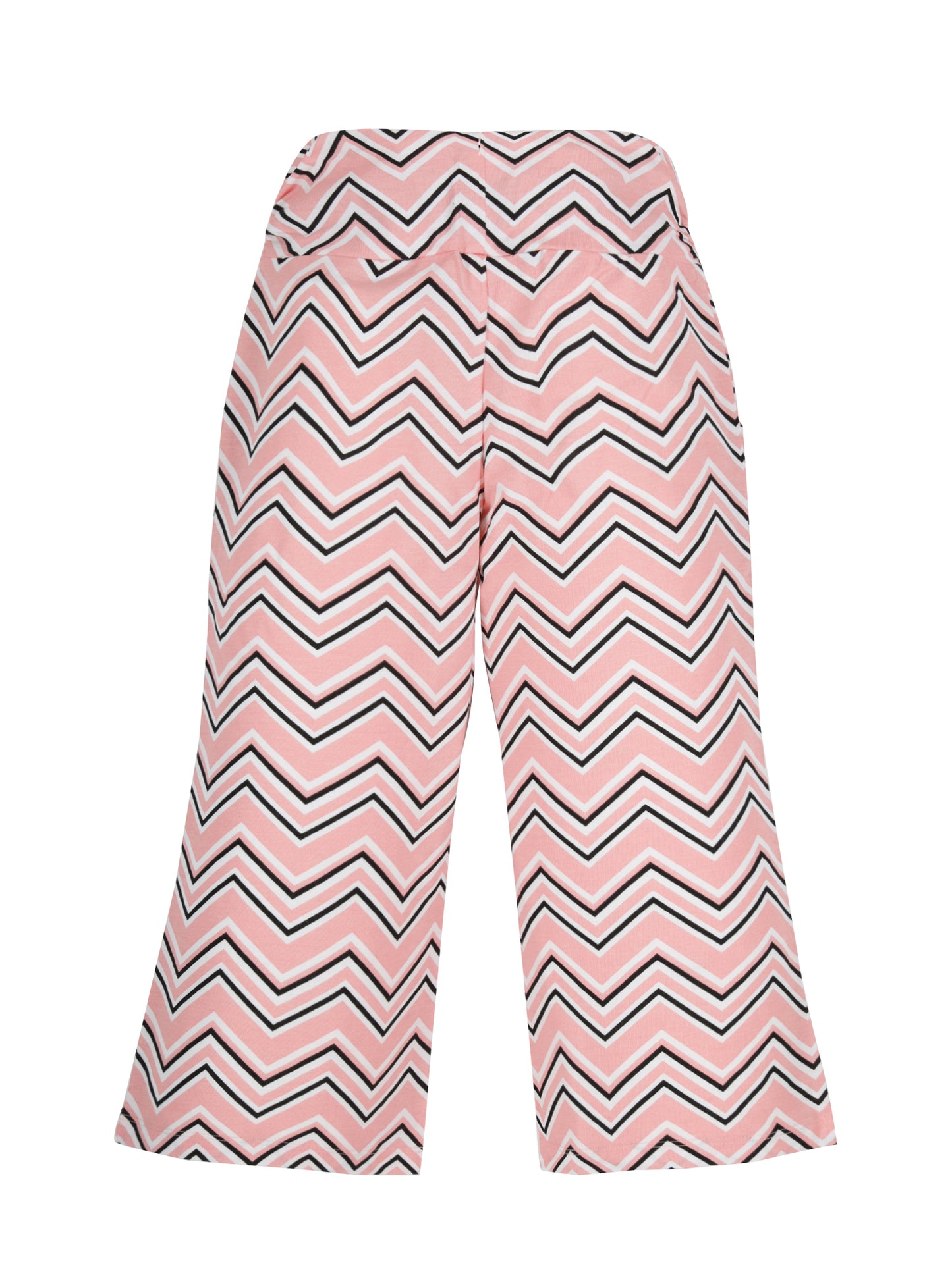 Plum Tree Girls Polka printed Flared Palazzo Pant( Pack of 2)-NAVY AOP PINK AOP