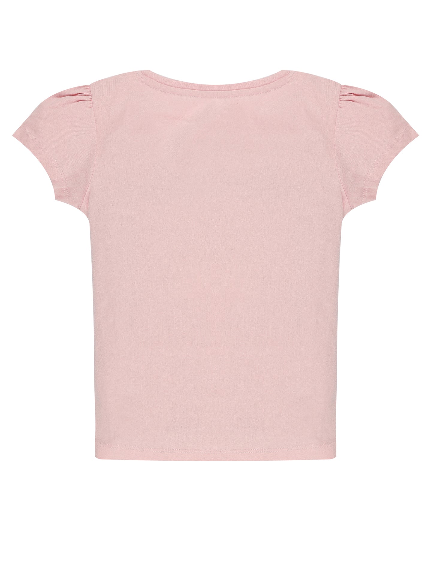 Plum Tree Girls Half Sleeve Princess Print T-shirt( Pack of 2)-BLACK PINK