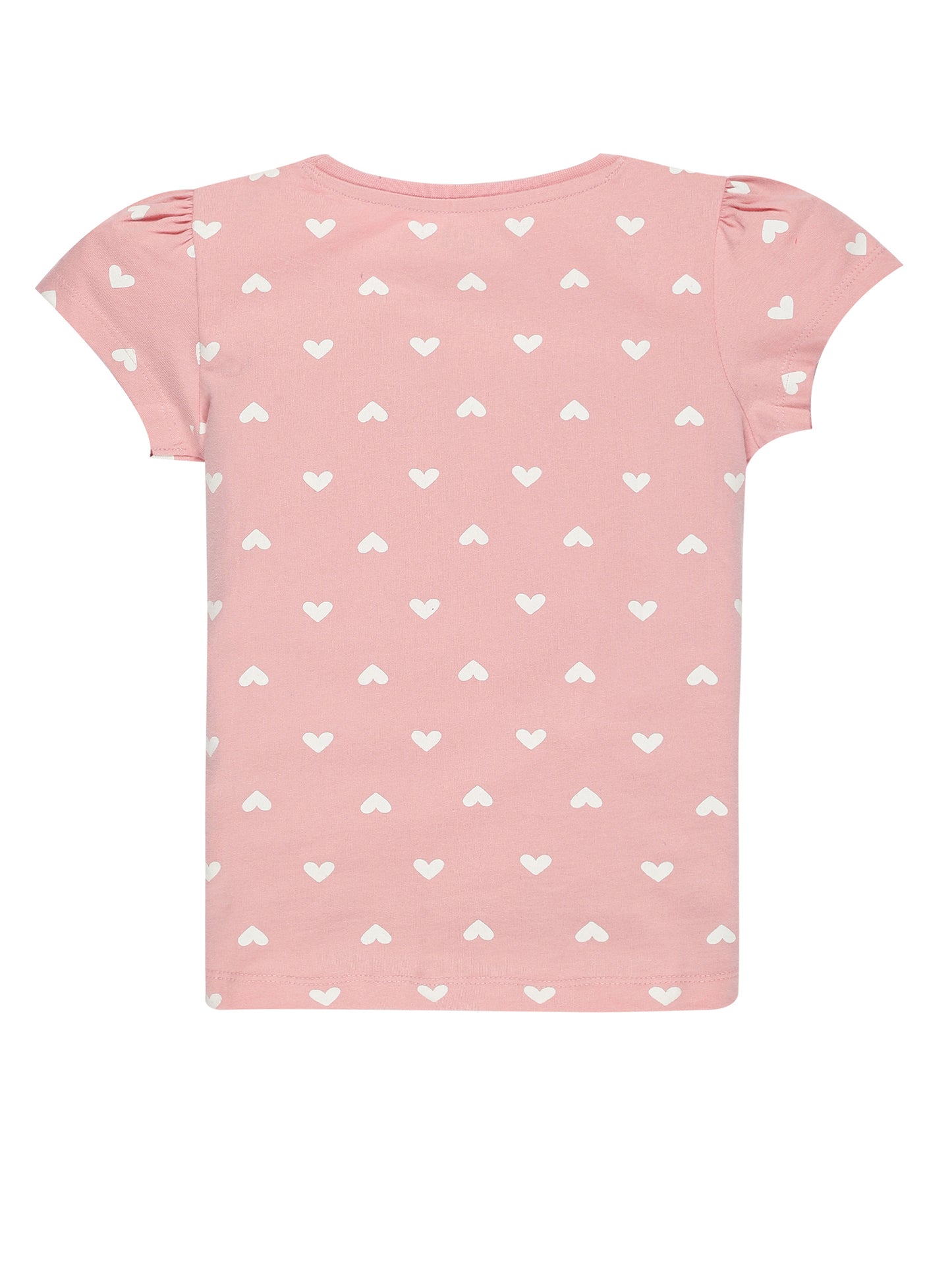 Plum Tree Girls Half Sleeve Unicorn & Polka Print T-shirt( Pack of 2)-NAVY PINK