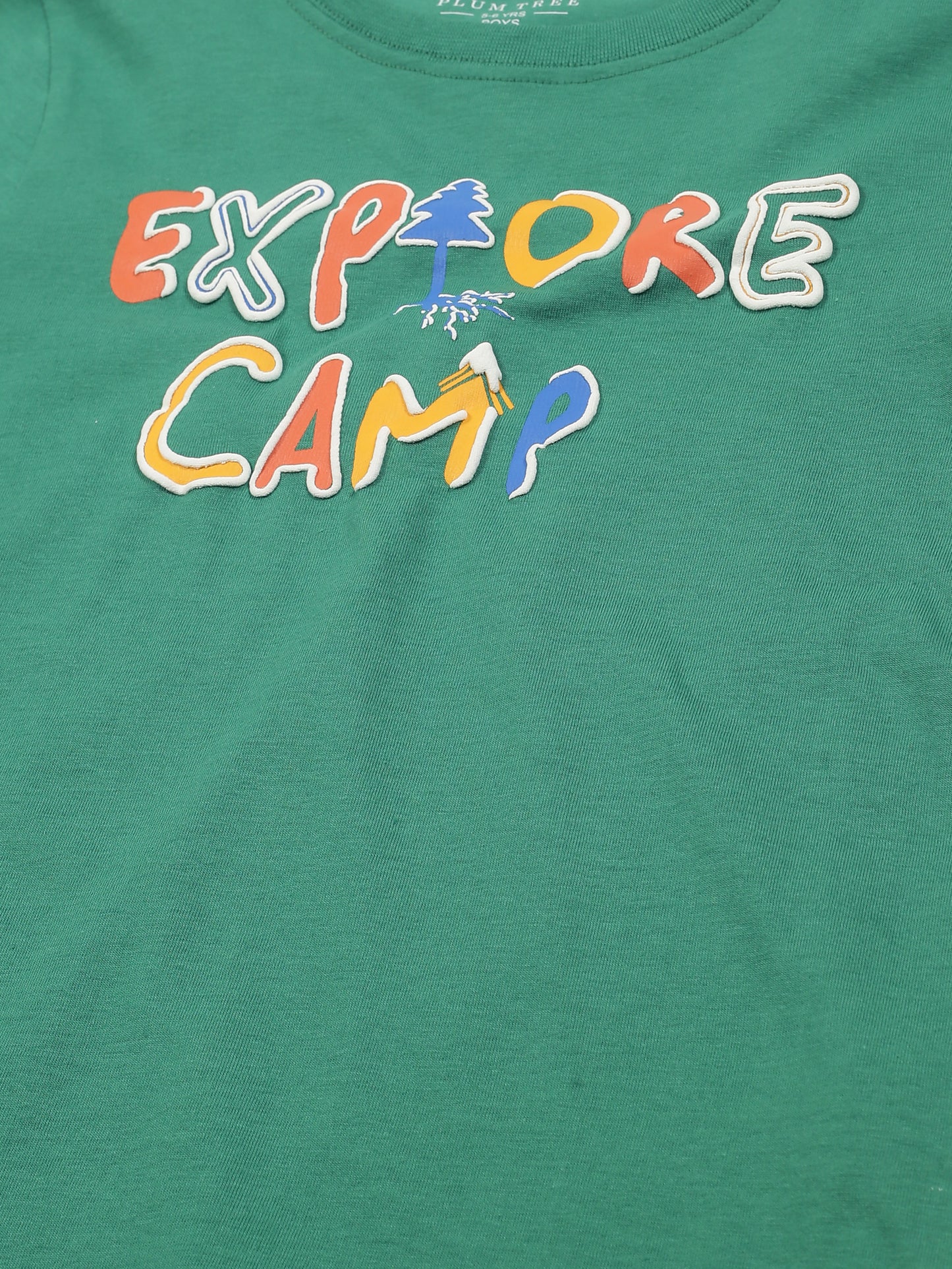 Plum Tree Boys Half Sleeve NYC Print T-shirt( Pack of 2)-GREEN WHITE