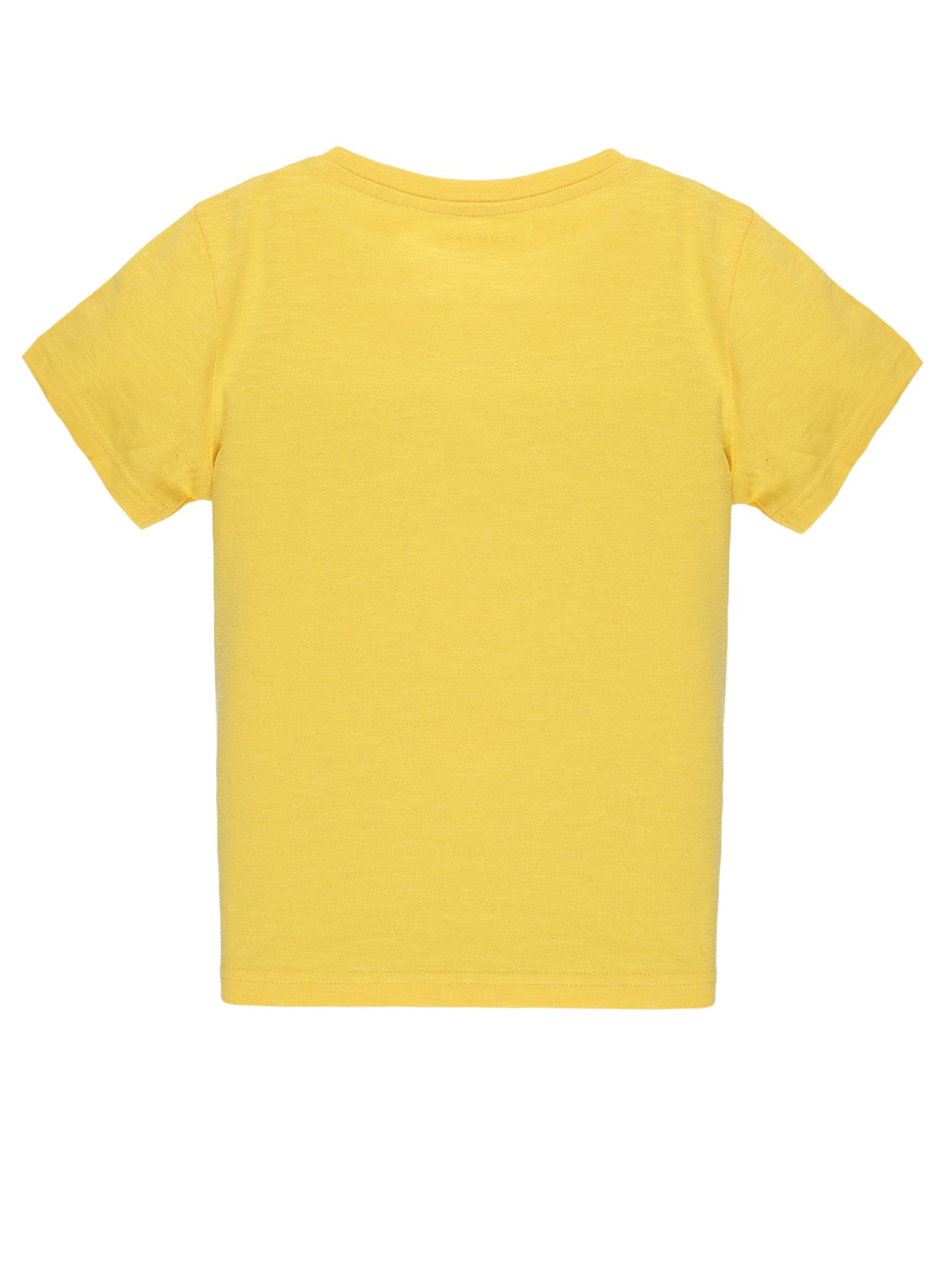 Plum Tree Boys Half Sleeve Monkey Print T-shirt & Shorts ( Sets)-YELLOW ORANGE