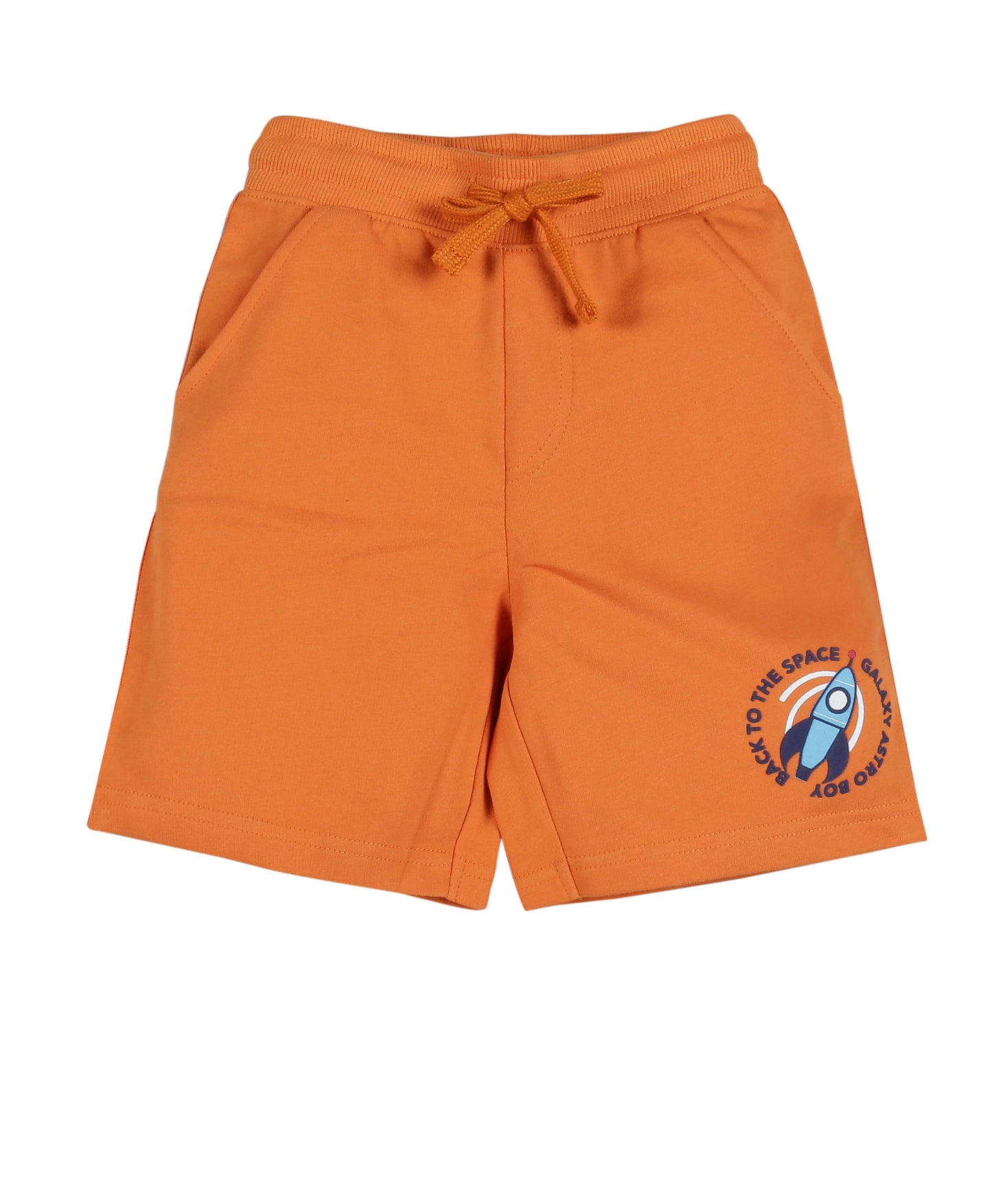 Plum Tree Boys Half Sleeve Monkey Print T-shirt & Shorts ( Sets)-YELLOW ORANGE