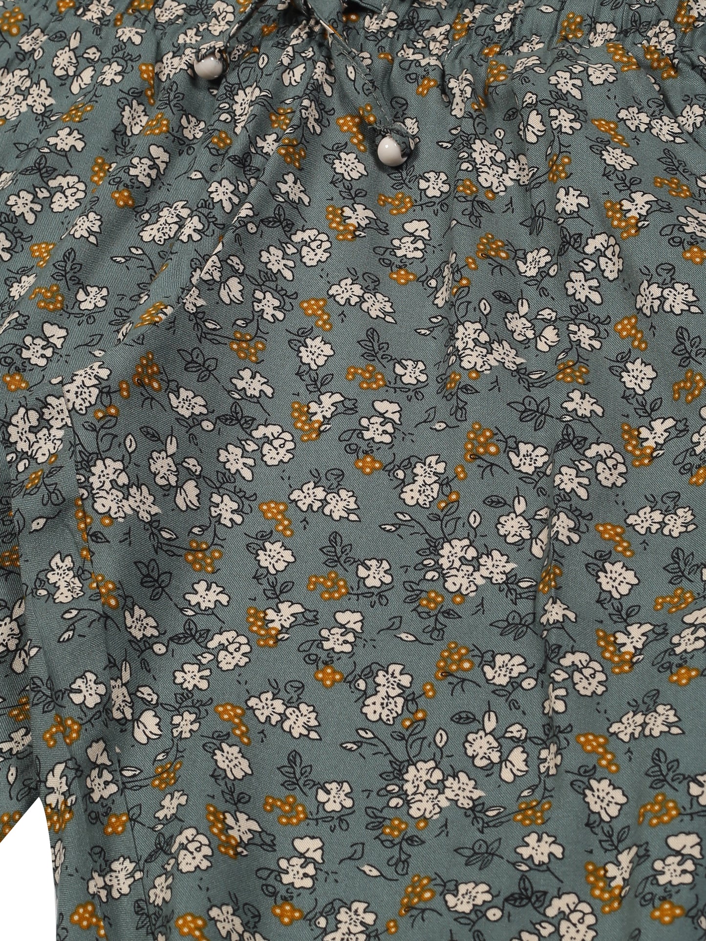 Plum Tree Girls Flower Print Rayon Pant ( Pack of 2) - PEACH GREEN