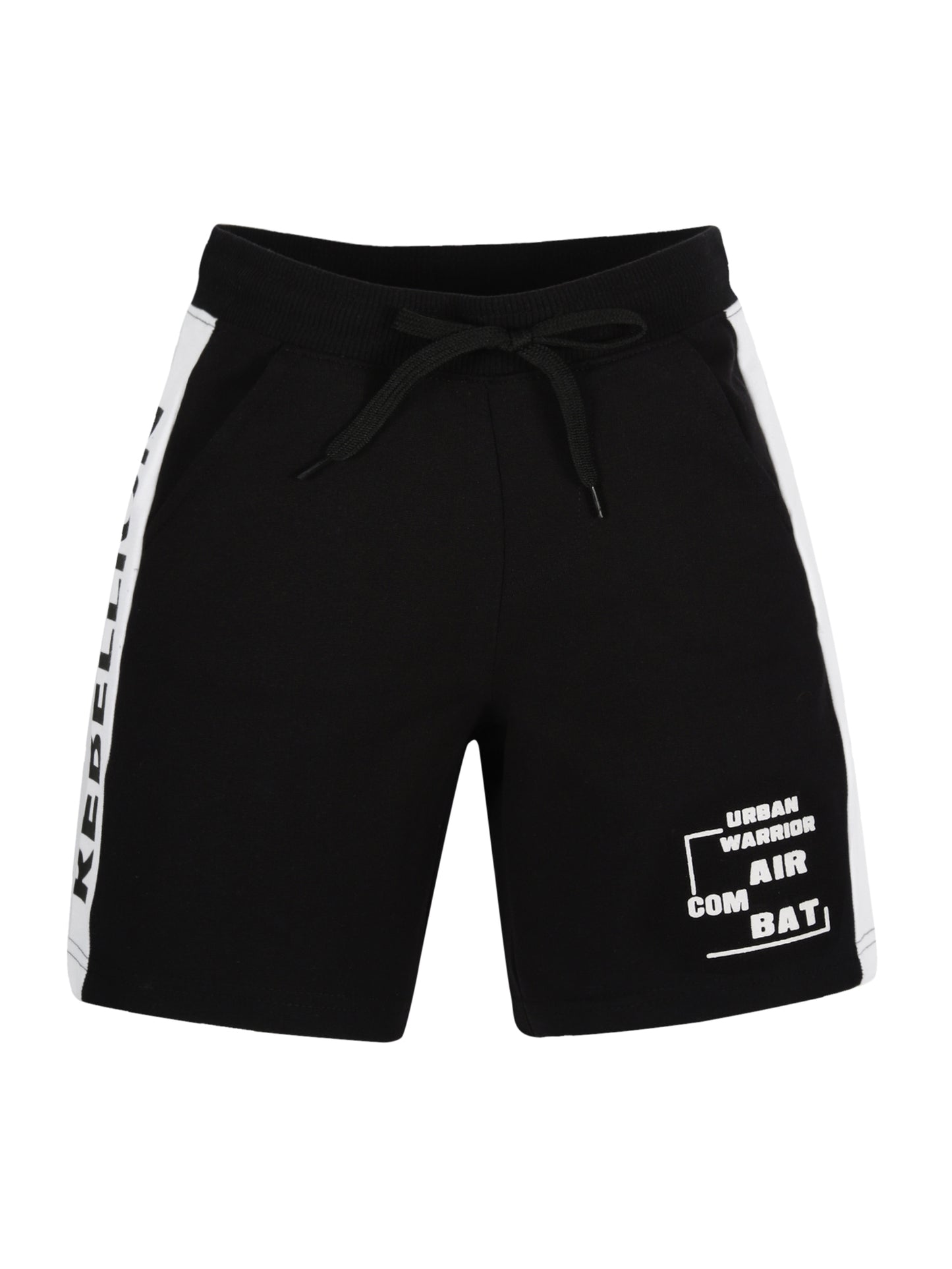 Plum Tree Boys Rebellion Print shorts-BLACK