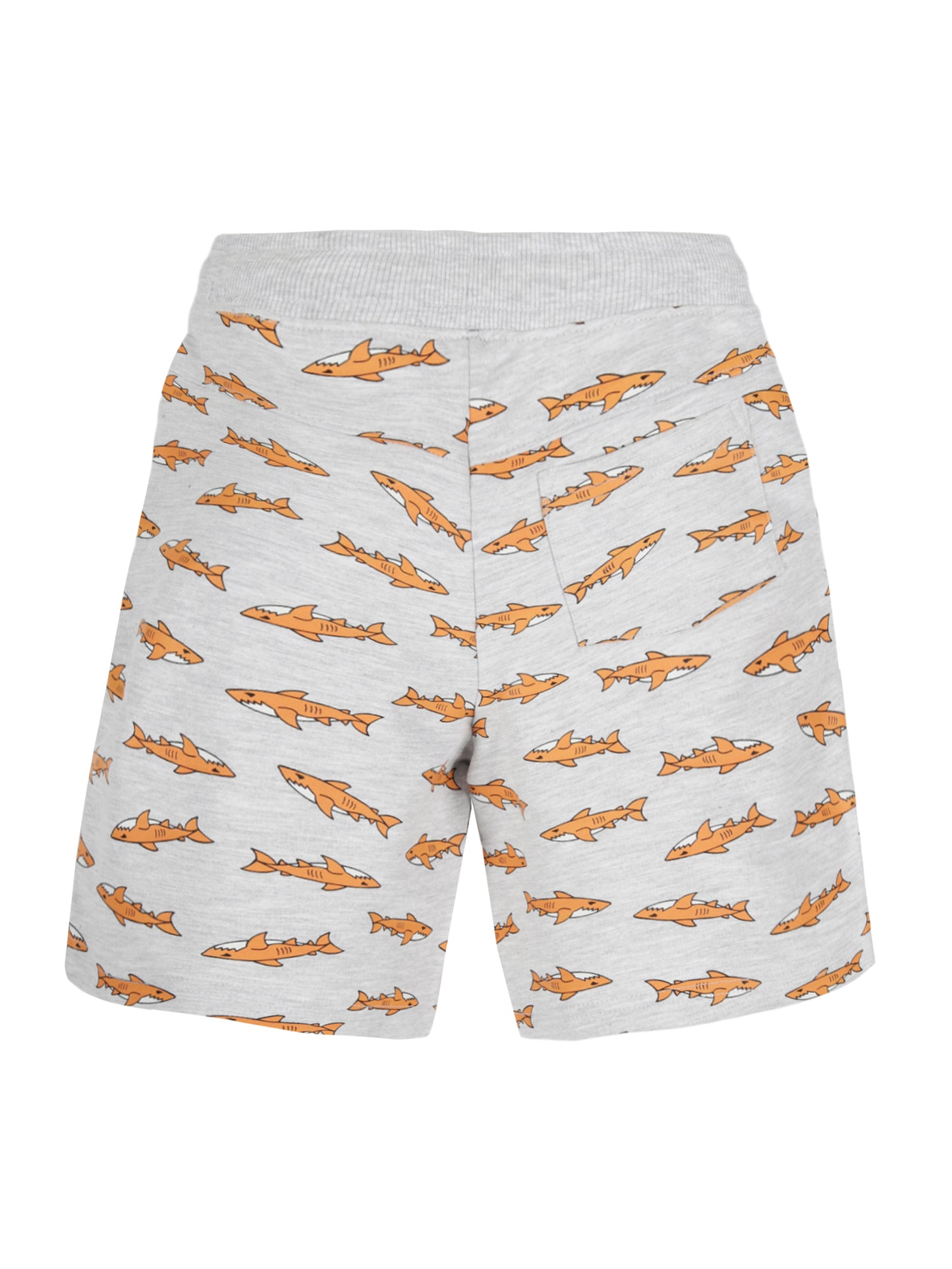 Plum Tree Boys Shark Print shorts-BLEACH MELANGE
