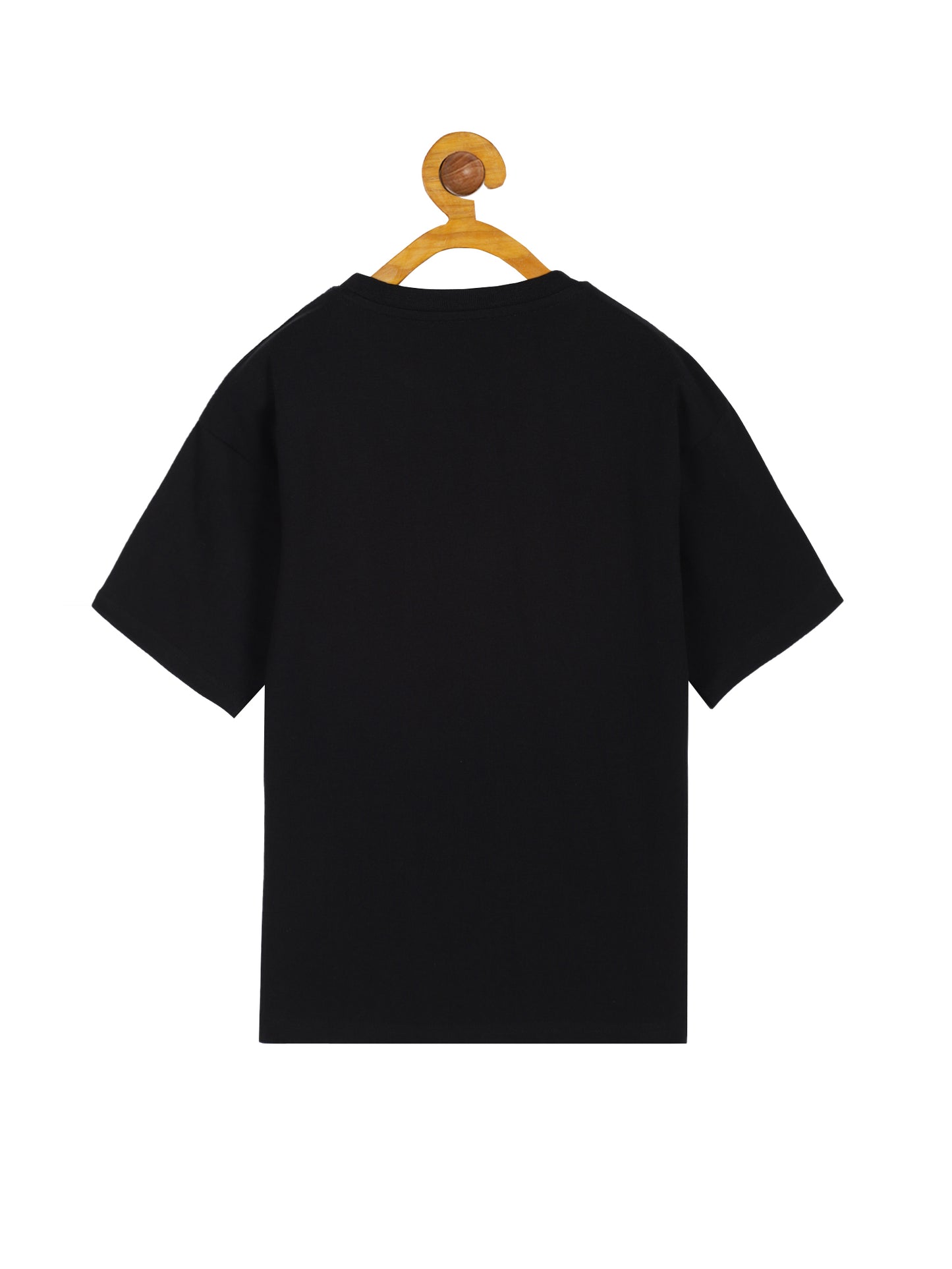 Plum Tree Boys Half Sleeve Oversized T-shirt( Pack of 2)-OFF WHITE BLACK