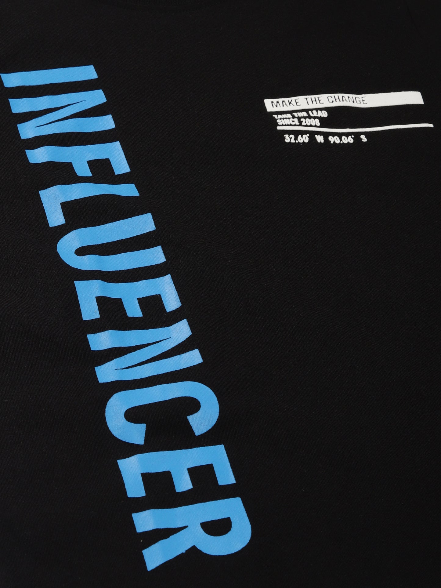 Plum Tree Boys Half Sleeve Influencer Print T-shirt & Shorts ( Sets)-BLACK BLACK