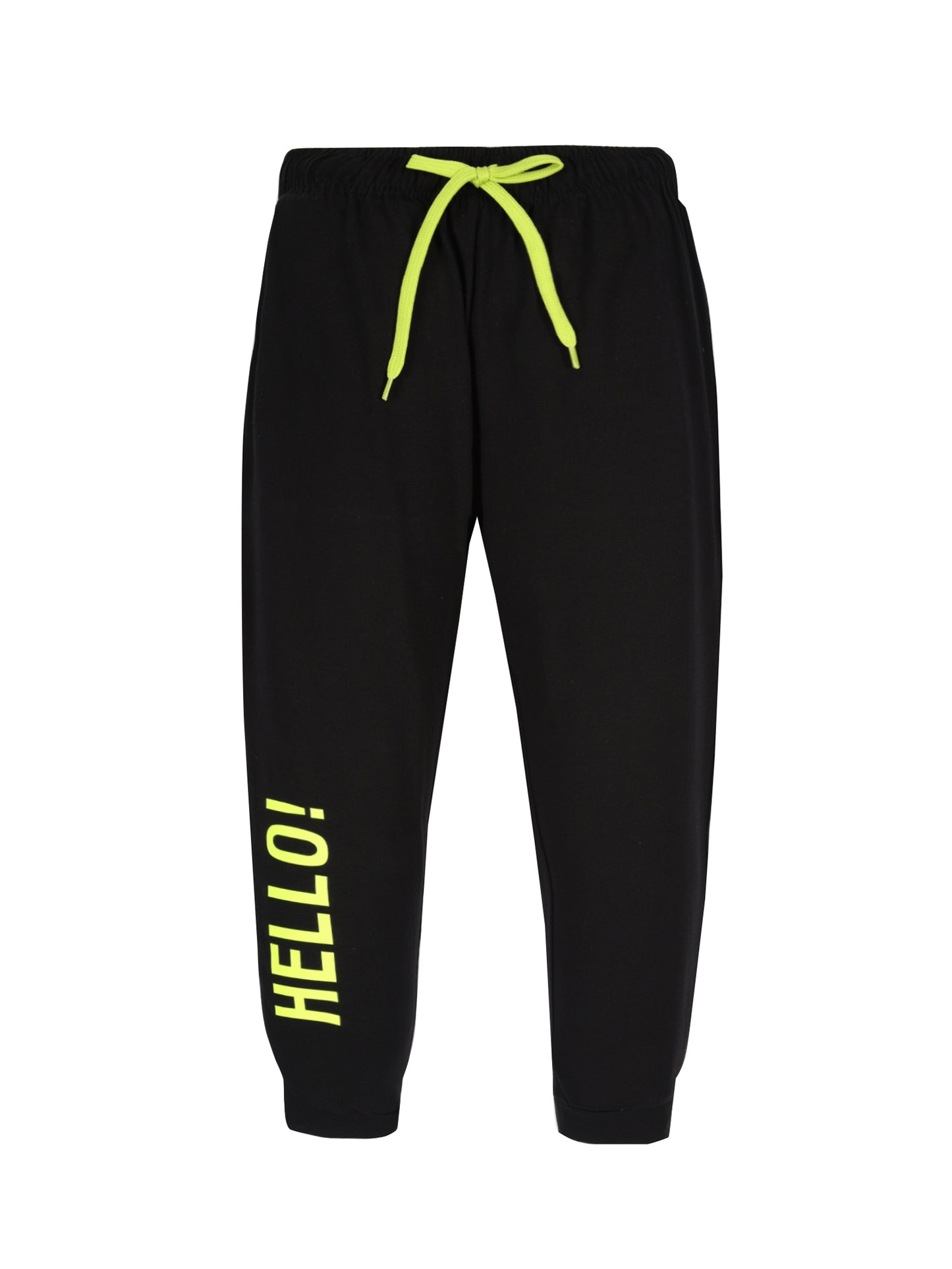 Plum Tree Boys Shark Print Joggers track pant ( Pack of 2)-BLEACH MELANGE BLACK