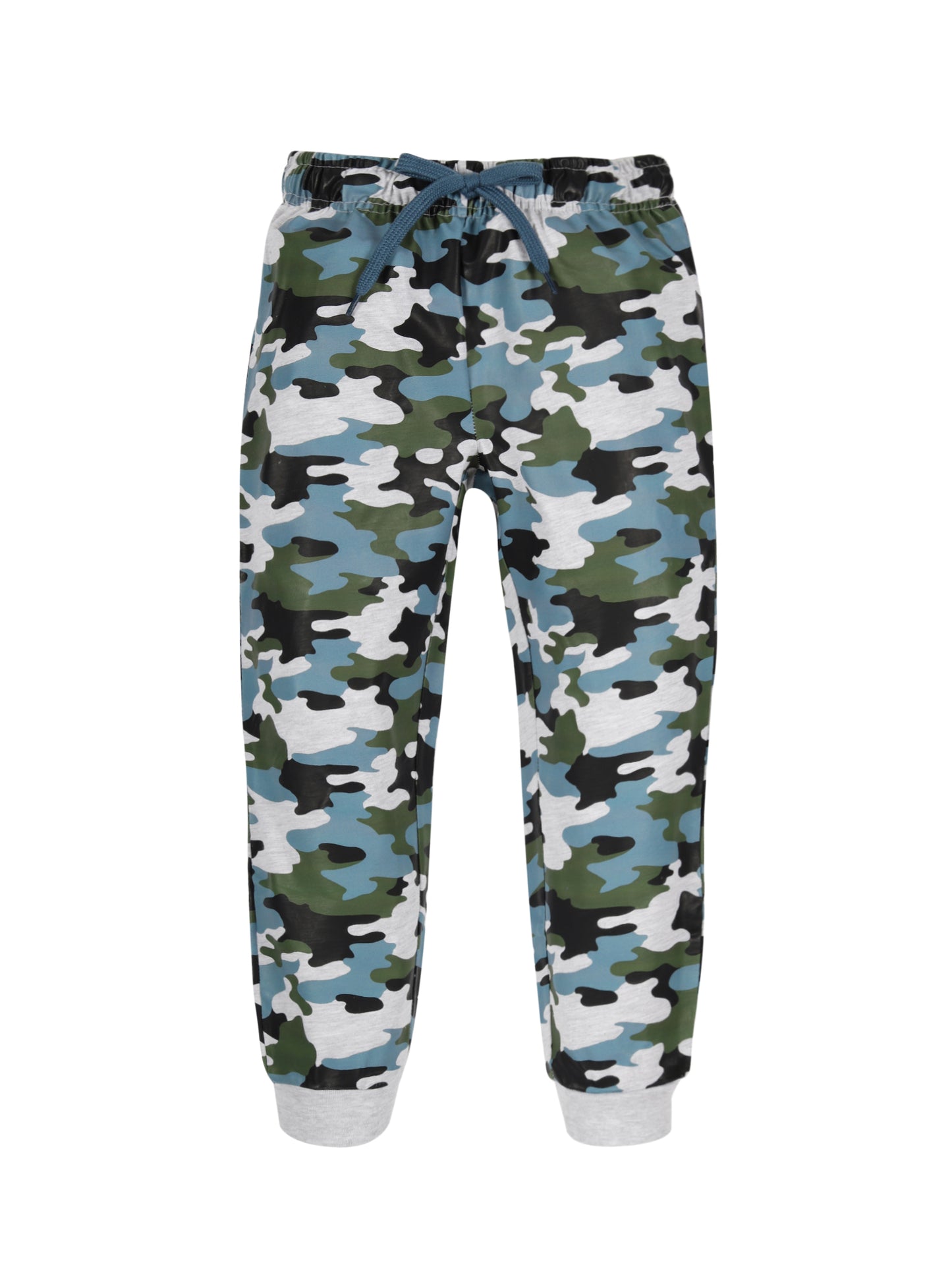 Plum Tree Boys Camoflague Print Joggers track pant ( Pack of 2)-CAMOFLAGUE NAVY