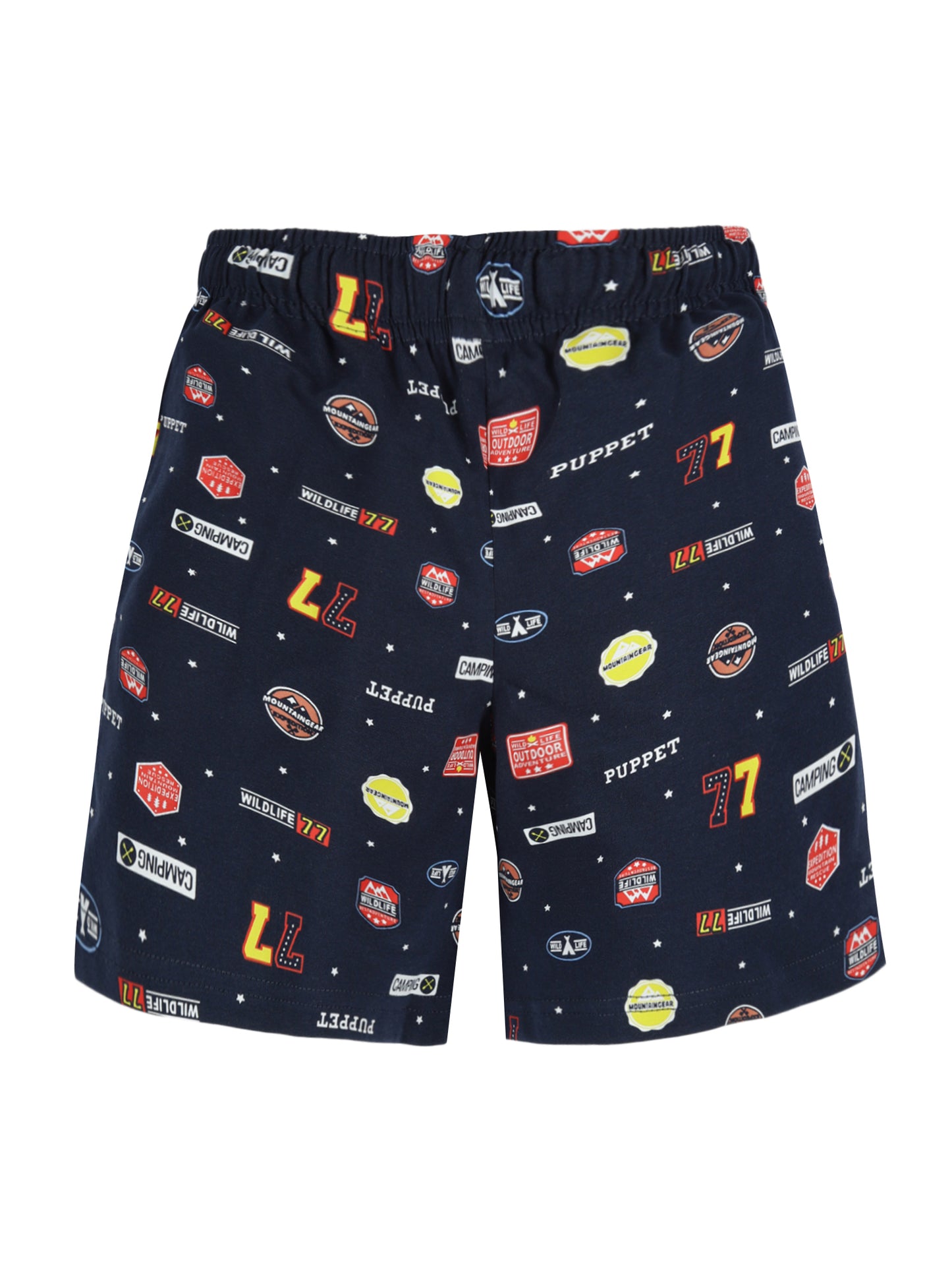 Plum Tree Boys Camoflague Printed shorts( Pack of 2)-CAMOFLAGUE NAVY