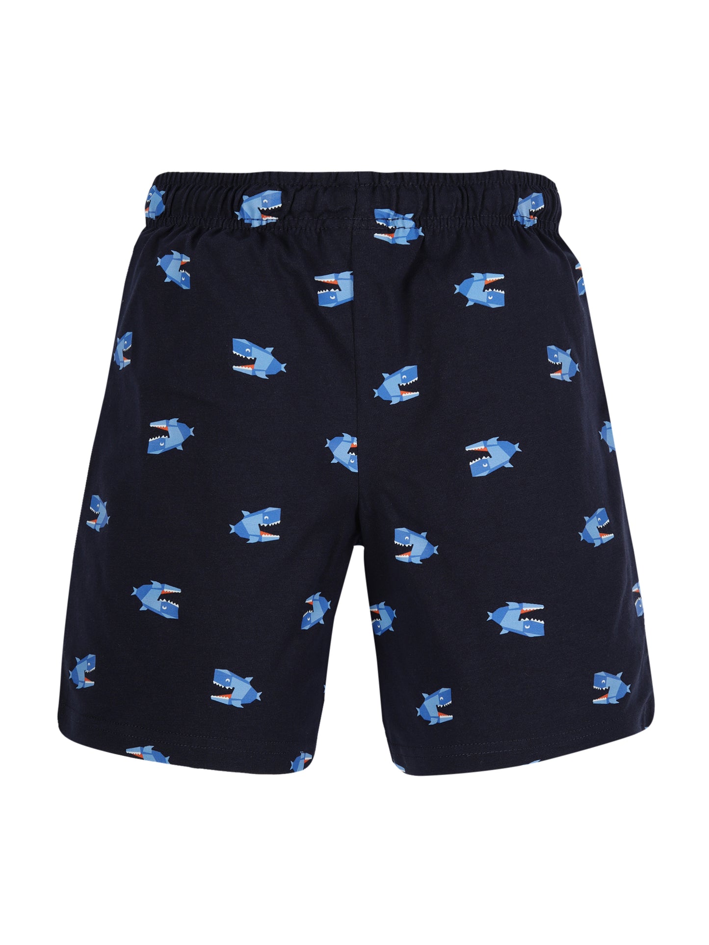 Plum Tree Boys Tiger Printed shorts( Pack of 2)-NAVY GREEN
