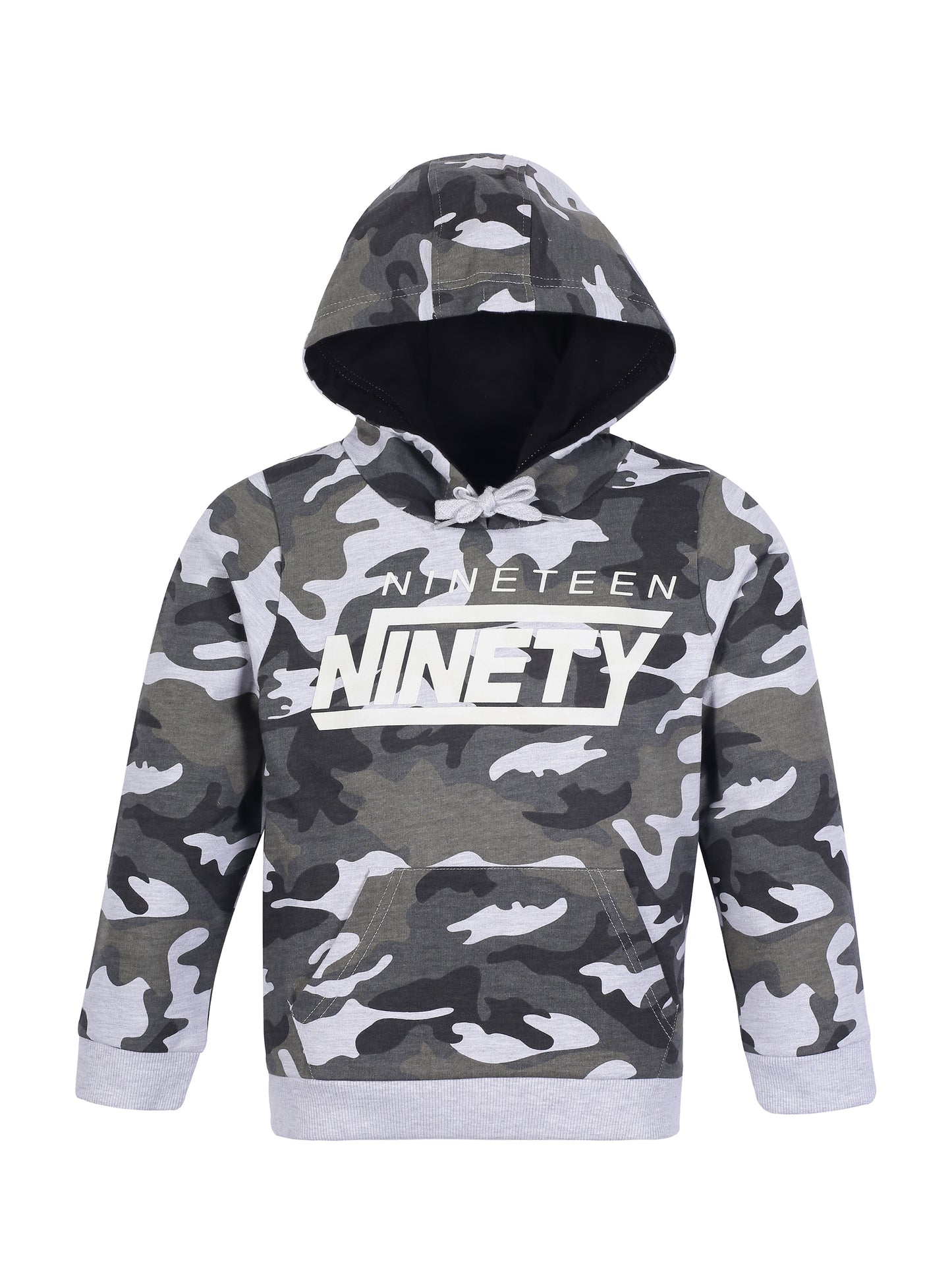Boys Ninety Print Hoodie Sweatshirt- Camoflague