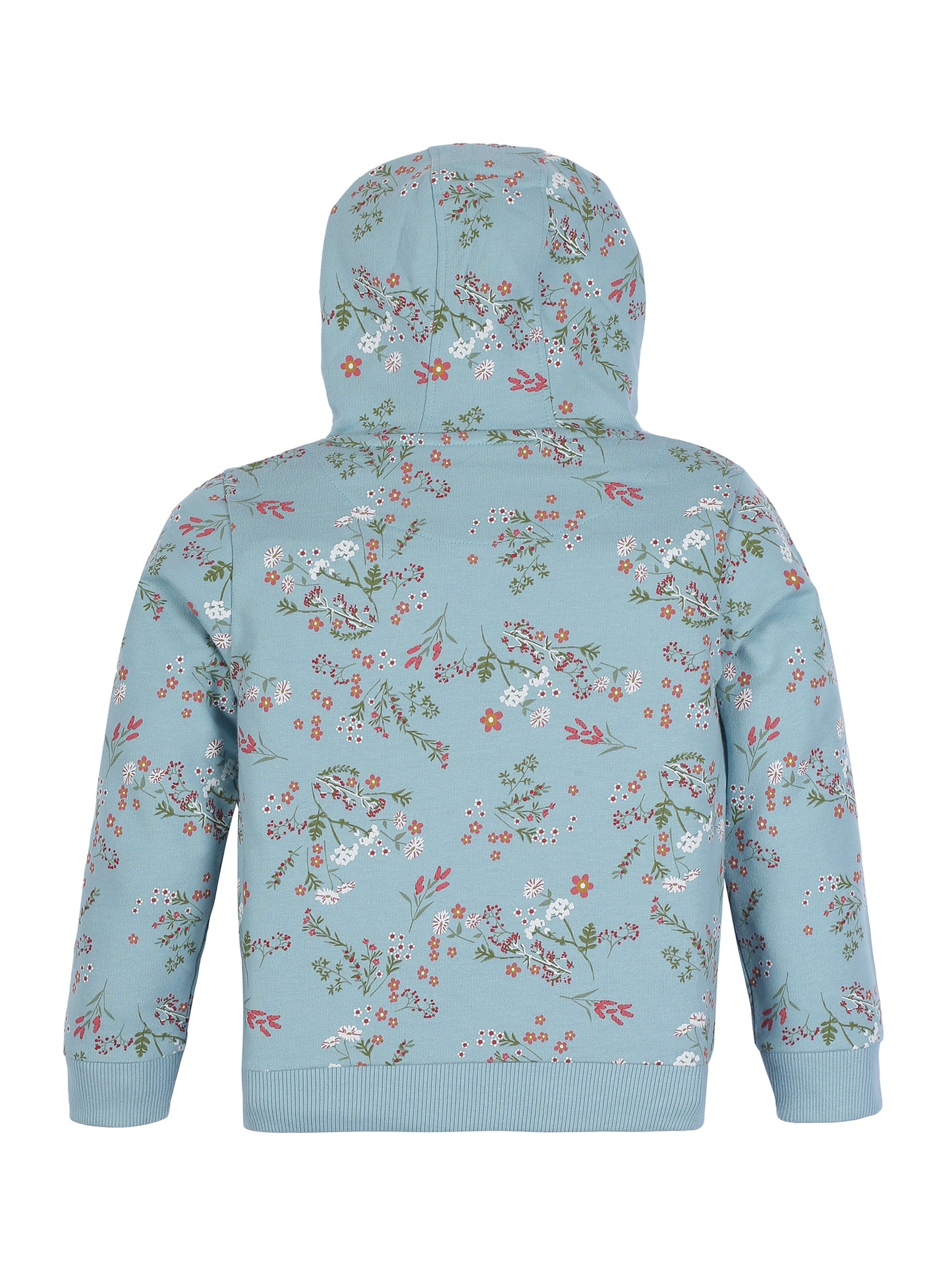 Girls Beautiful Print Hoodie Sweatshirt- Aqua