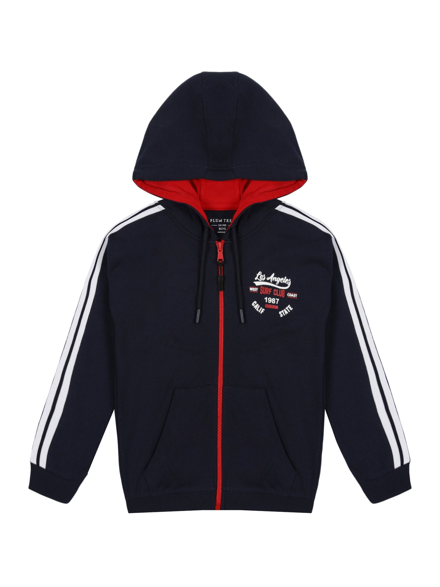 Los Angeles Hooded sweatshirt - Navy/Winter Red