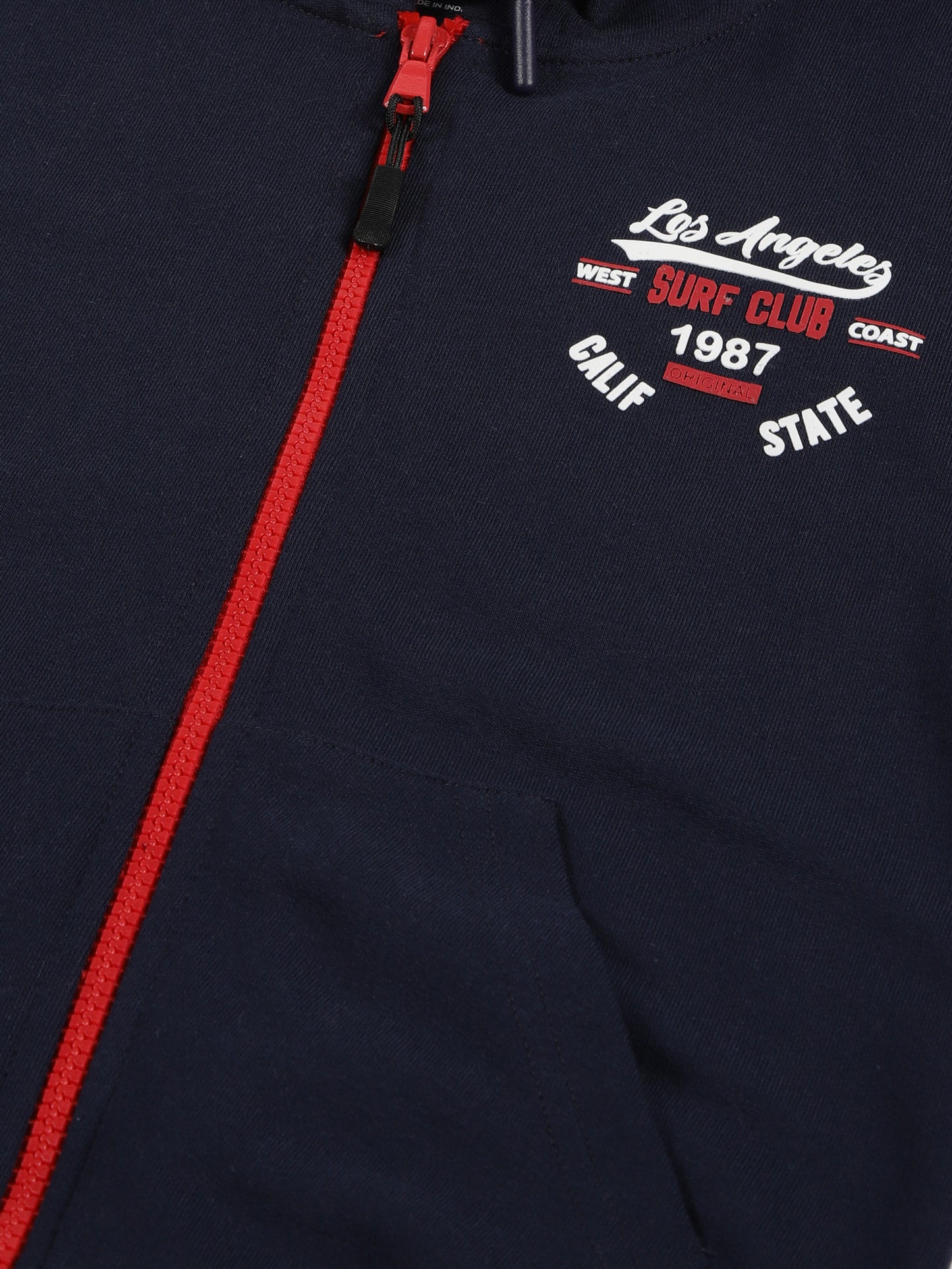 Los Angeles Hooded sweatshirt - Navy/Winter Red