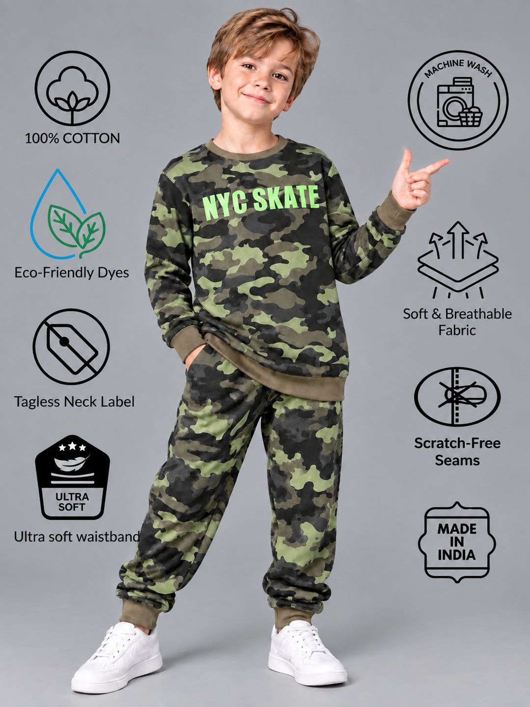 Boys Premium Soft Cotton full sleeve T-shirt and jogger pant Clothing Set