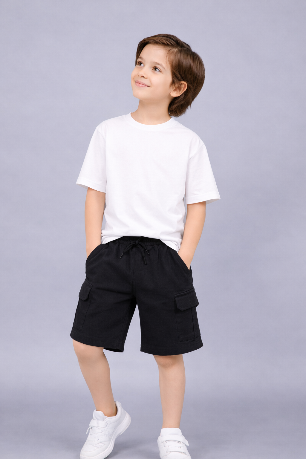 Boys Premium Cotton Cargo Pocket Shorts