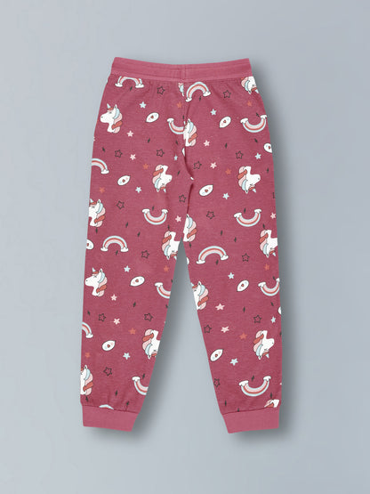 Girls Premium Soft Cotton Full sleeve T-shirt and jogger pant clothing set