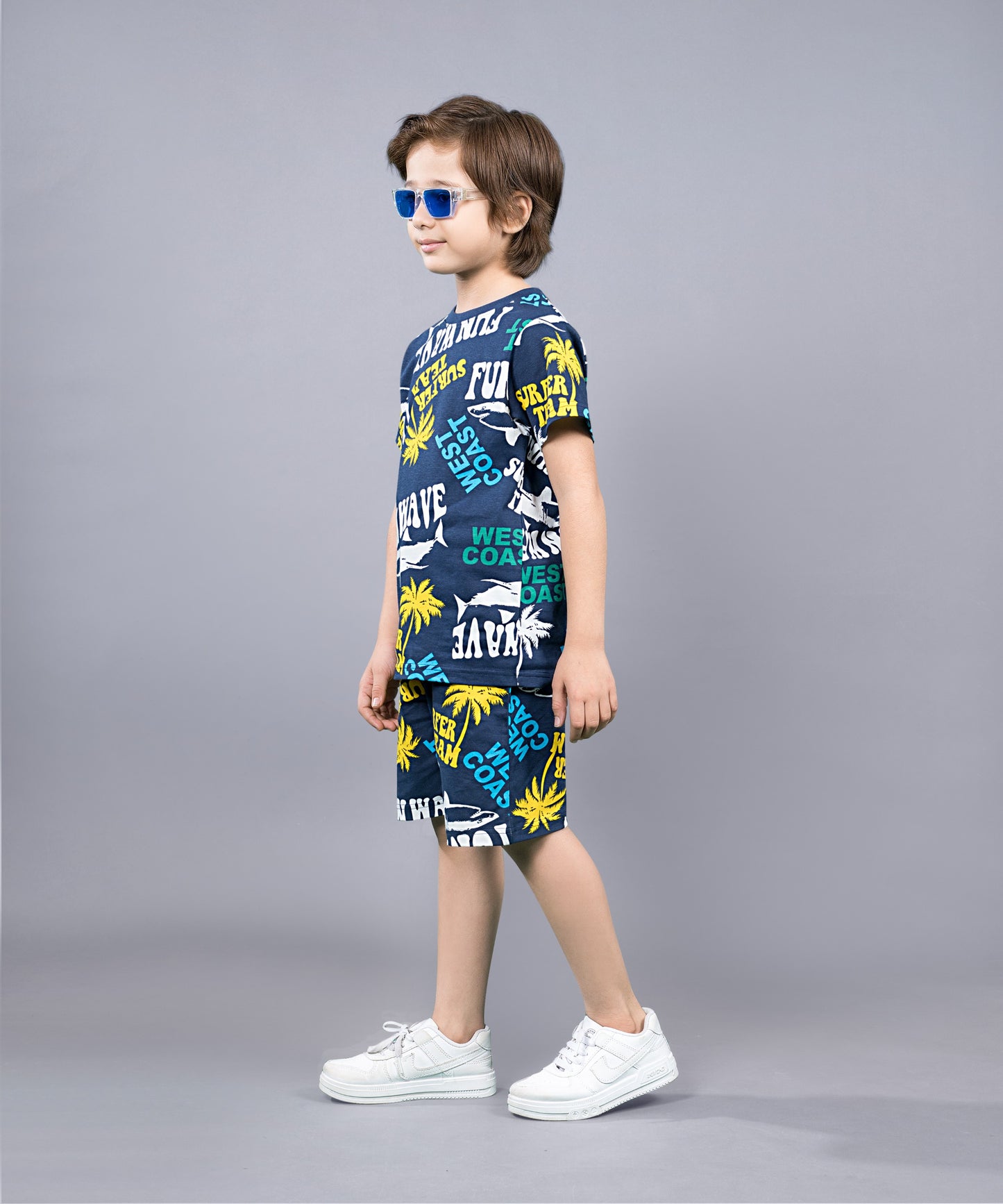 Boys Premium Cotton Top & Shorts Co-ord Set