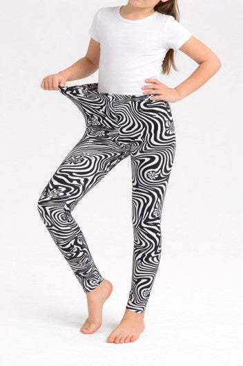 Girls Cotton Lycra Stretch Printed Legging Pack of 2
