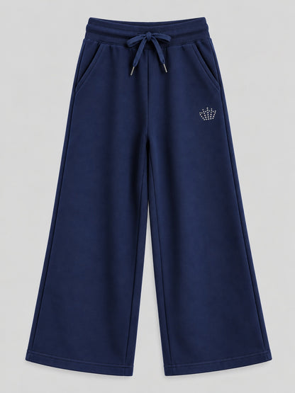 Girls Premium Soft Cotton Hooded Sweatshirt and Wide Leg Pant Set