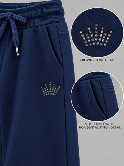 Girls Premium Soft Cotton Hooded Sweatshirt and Wide Leg Pant Set