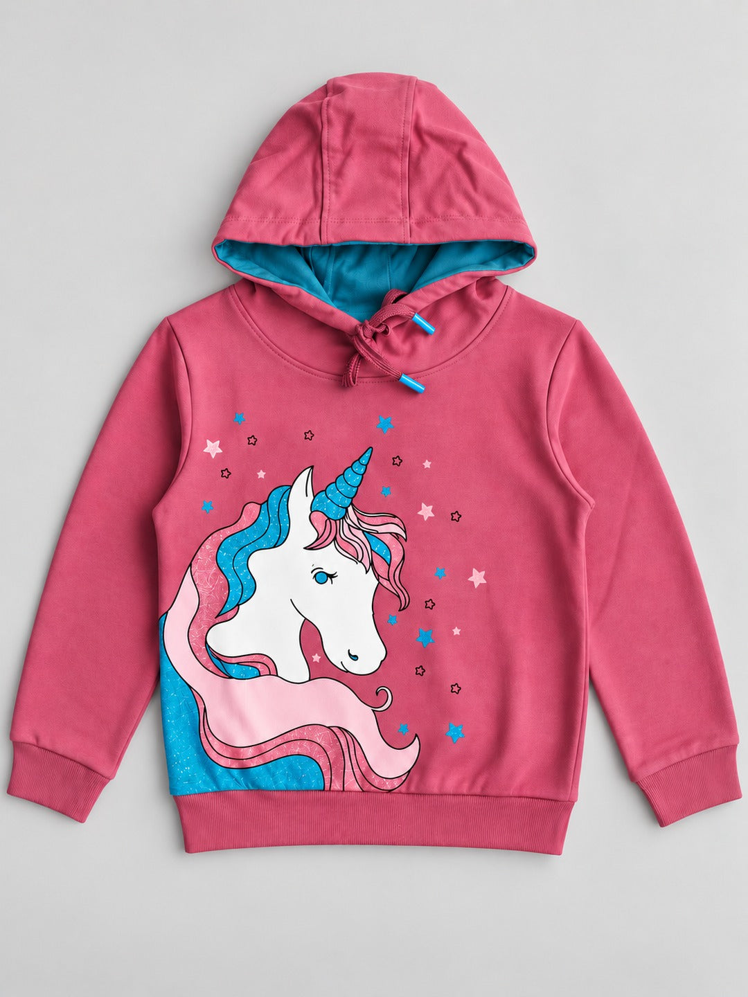 Girls Premium Soft Cotton Hooded Sweatshirt and Wide Leg Pant Set