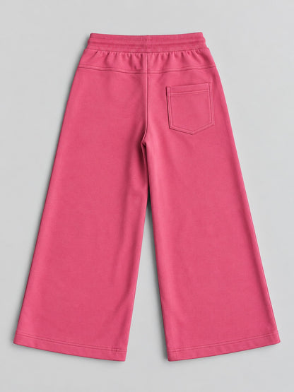 Girls Premium Soft Cotton Hooded Sweatshirt and Wide Leg Pant Set