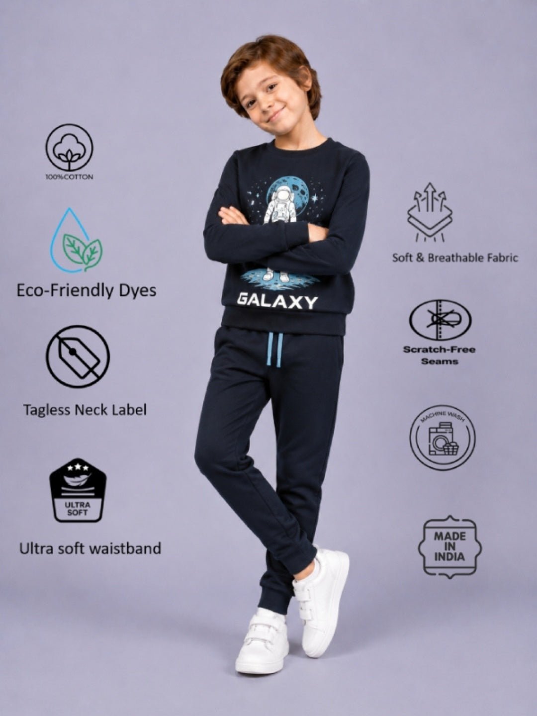 Boys Premium Soft Cotton full sleeve T-shirt and jogger pant Clothing Set