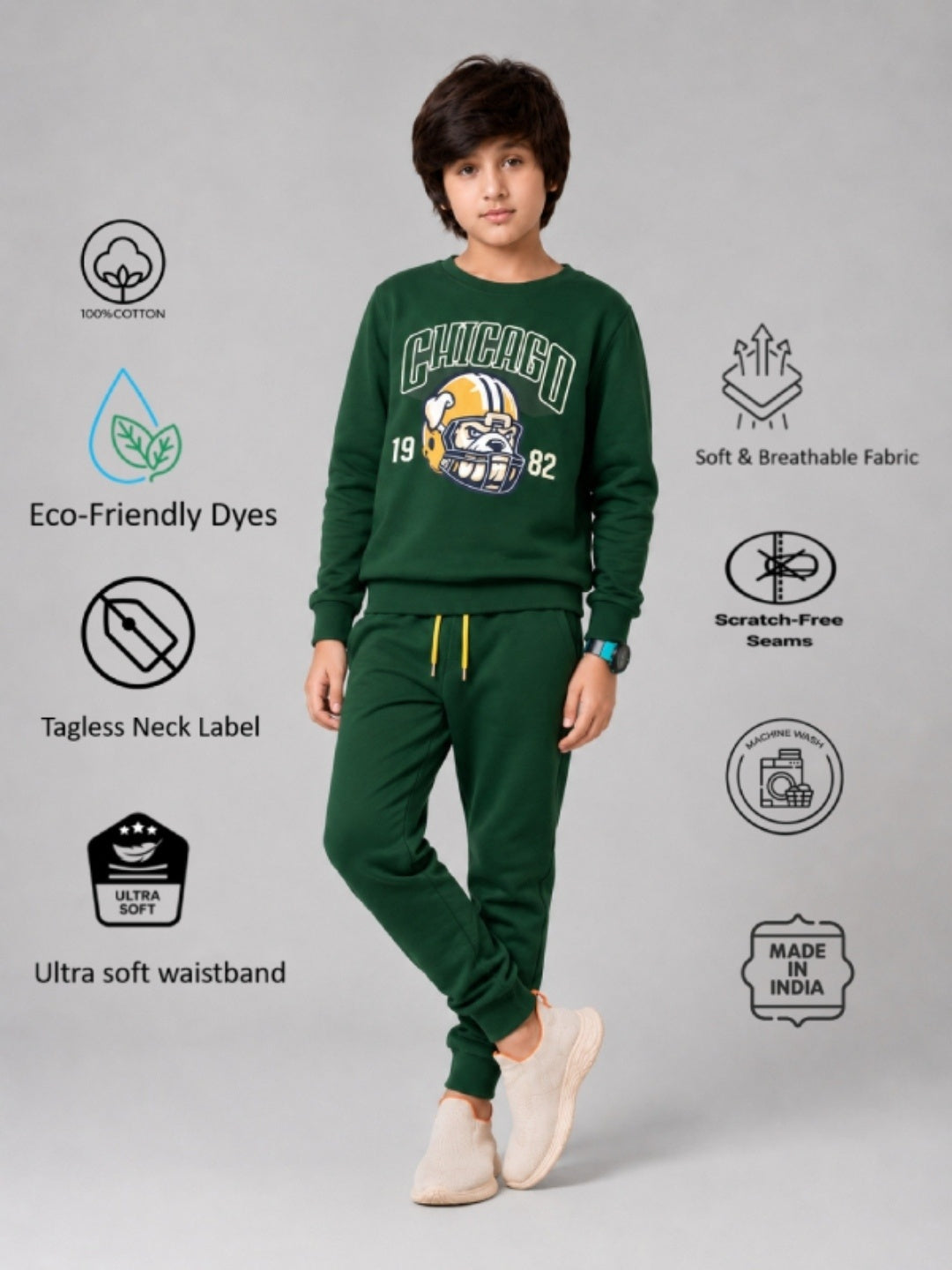 Boys Premium Soft Cotton full sleeve T-shirt and jogger pant Clothing Set