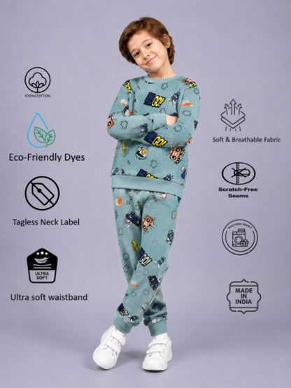 Boys Premium Soft Cotton full sleeve T-shirt and jogger pant Clothing Set