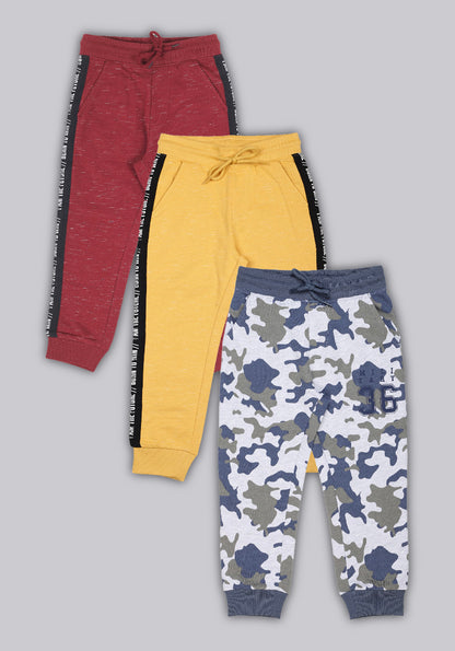 Tape Printed Jogger Track Pant Pack of 3