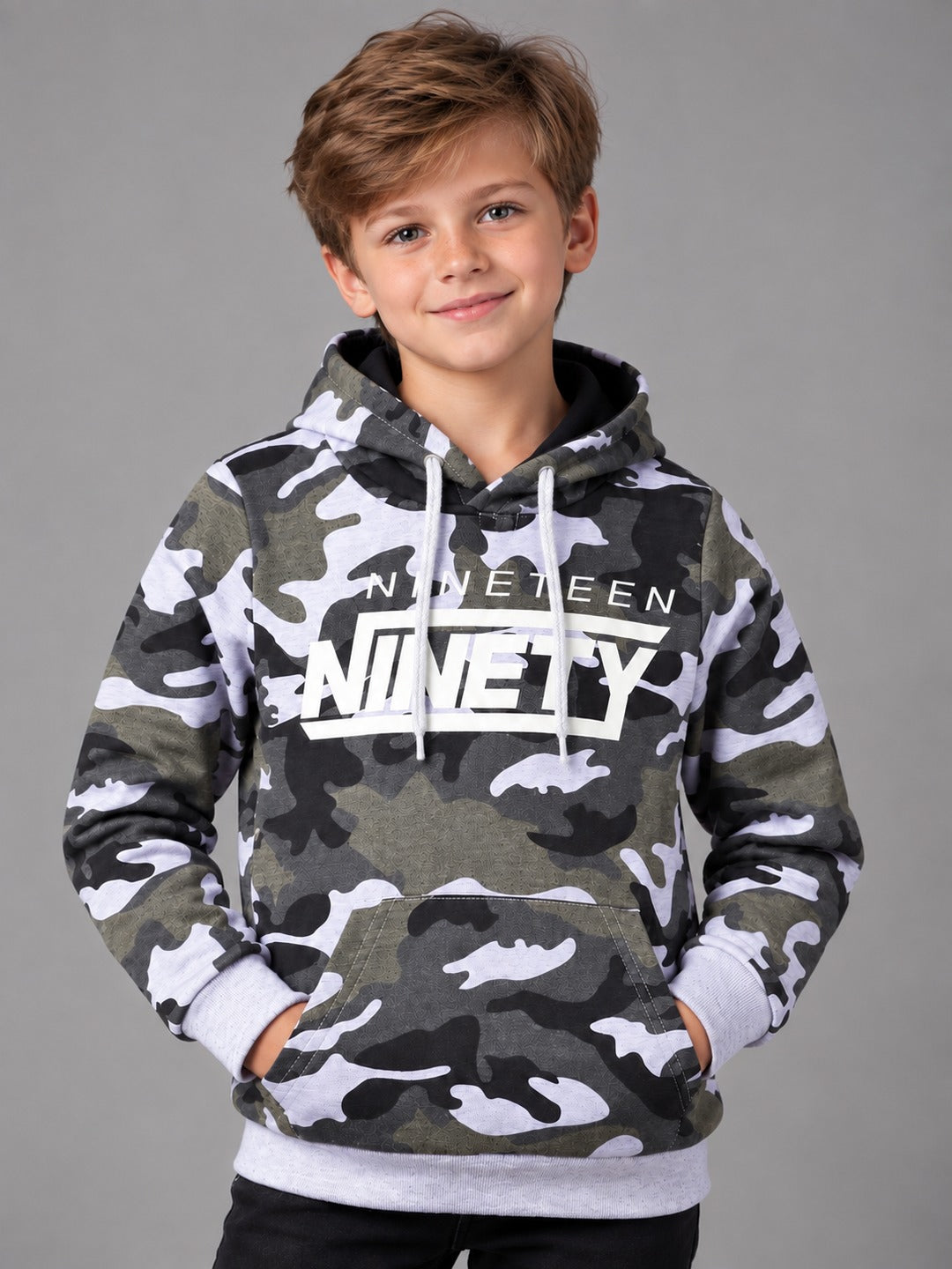 Boys Premium Soft Cotton Full Sleeve Printed Hooded Sweatshirt