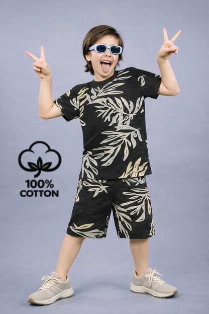 Boys Premium Cotton Top & Shorts Co-ord Set