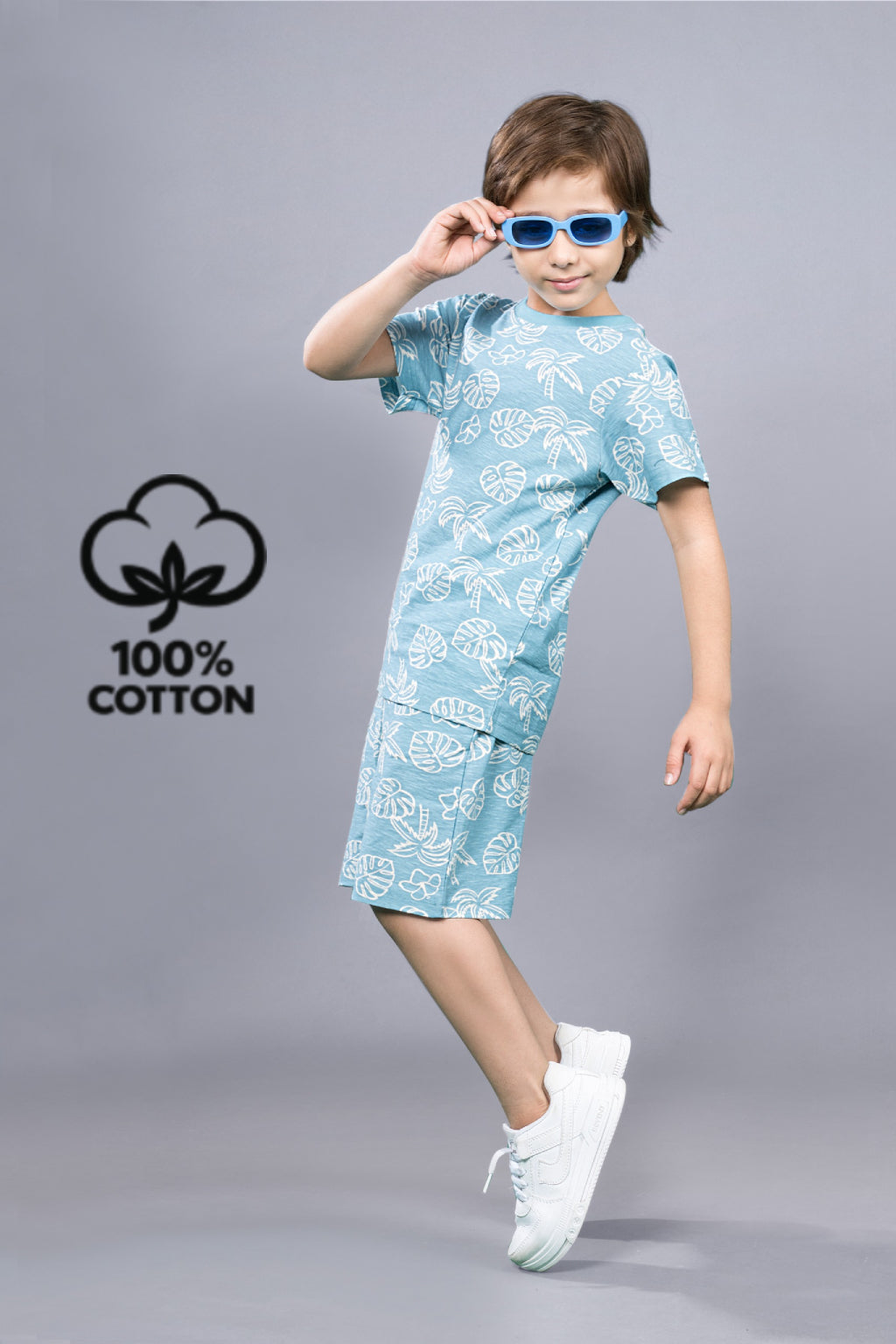 Boys Premium Cotton Top & Shorts Co-ord Set