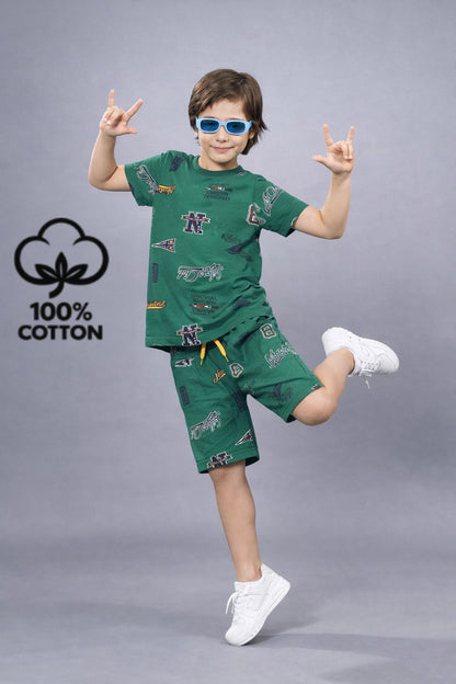 Boys Premium Cotton Top & Shorts Co-ord Set