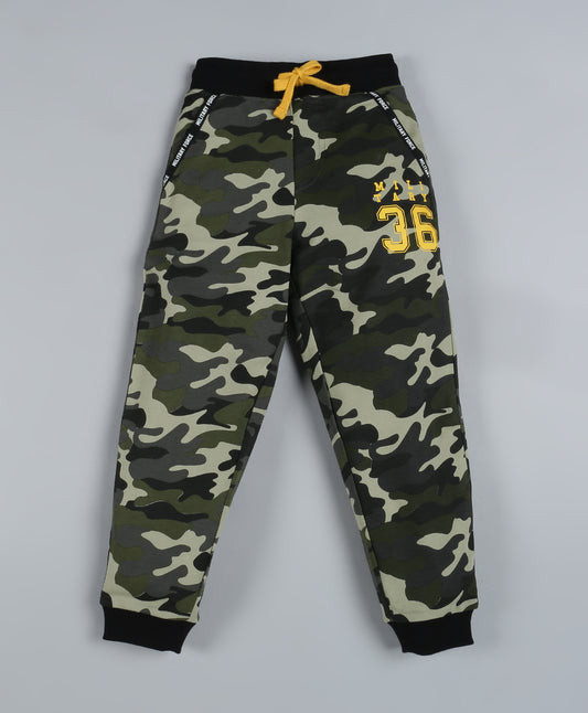 Plum Tree Boys Camoflague Print Jogger Track Pant-CAMOFLAGUE