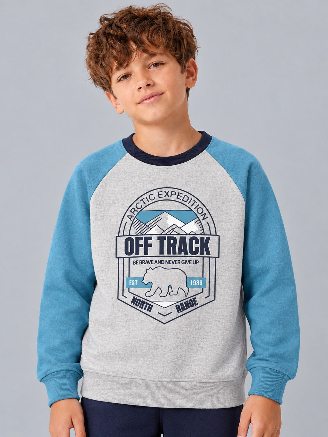 Boys Premium Soft Cotton Full Sleeve Printed Round Neck Sweatshirt