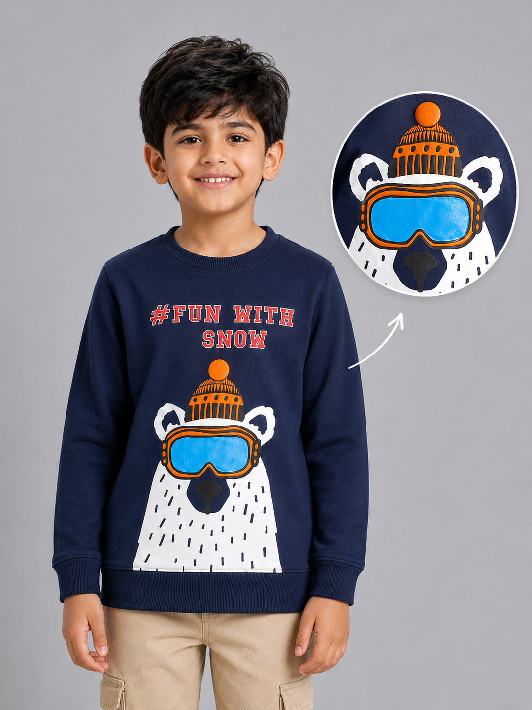 Boys Premium Soft cotton full sleeve Round Neck Sweatshirt