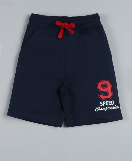 Plum Tree Boys Speed Print Shorts-NAVY