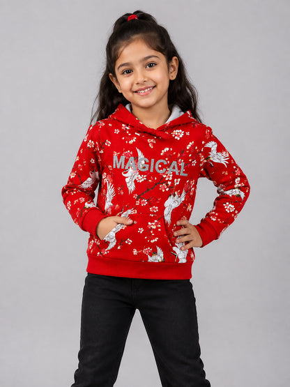 Girls Premium Soft cotton full sleeve Hooded Sweatshirt