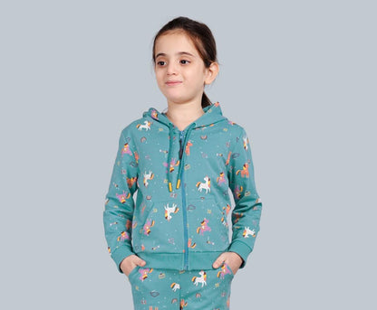 Girls Zip-up Hoodie Sweatshirt