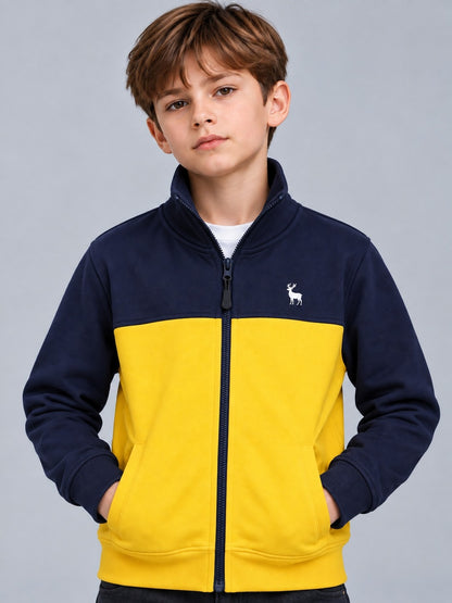 Boys Premium Soft Cotton Full Zipper Round Neck Sweatshirt