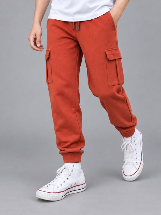 Boys Premium Soft Cotton Solid Cargo Pocket Jogger
