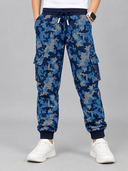 Boys Premium Soft Cotton Printed Cargo Pocket Jogger