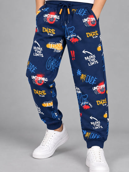 Boys Premium Soft cotton Regular Fit Printed Jogger